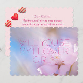 Invitación Boda, serás mi chica flor