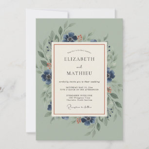 Invitación Boda Serena de la Naturaleza con Salvia