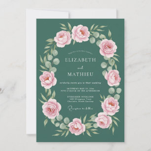 Invitación Boda serena en bosque verde cazador