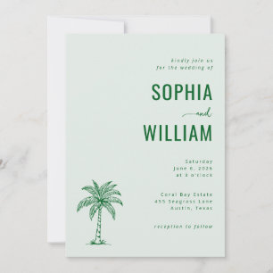 Invitación Boda Serena Palma de Menta