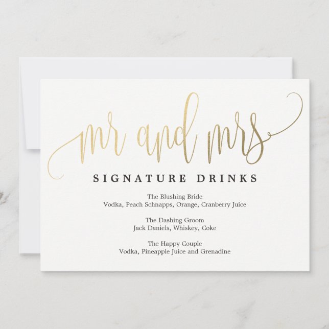 Invitación Boda Signature Bebe Rótulo - Caligrafía encantador (Anverso)