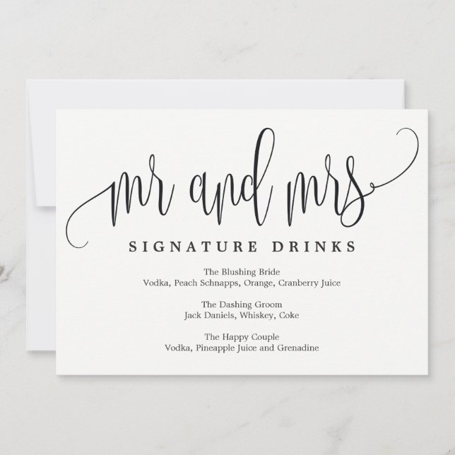 Invitación Boda Signature Bebe Rótulo - Caligrafía encantador (Anverso)