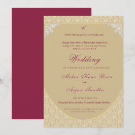 Invitación Boda Sij Elegante | Boda Punjabi