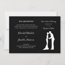 Boda Silueta Negro Blanco