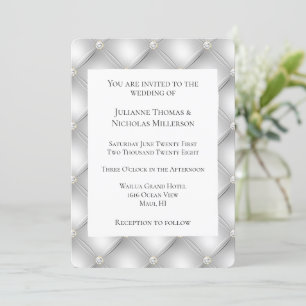 Invitación Boda Silver Glam Diamond