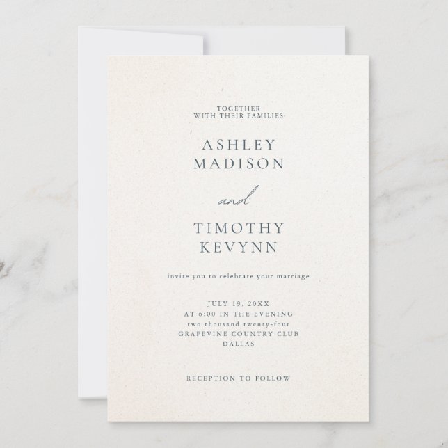 Invitación Boda Simple (Anverso)