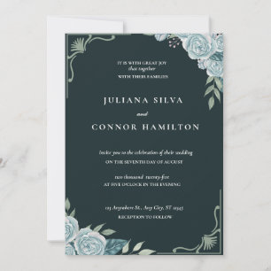Invitación boda simple, boda de monograma clásico, mon modern