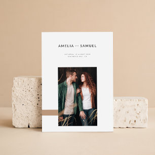 Invitación Boda Simple Bohemio Minimalista