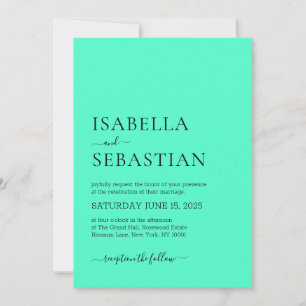 Invitación Boda Simple Brisa de Menta
