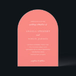 Invitación Boda Simple Coral Vibrante y Moderno<br><div class="desc">Este diseño es parte de una suite de invitaciones de boda de coral atrevido y vibrante que presenta tipografía elegante y un diseño limpio y moderno. El rico tono coral crea una declaración cálida y llamativa, manteniendo un sentimiento refinado y atemporal. Perfecto para parejas que buscan un diseño fresco y...</div>