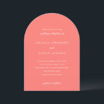 Invitación Boda Simple Coral Vibrante y Moderno<br><div class="desc">Este diseño es parte de una suite de invitaciones de boda de coral atrevido y vibrante que presenta tipografía elegante y un diseño limpio y moderno. El rico tono coral crea una declaración cálida y llamativa, manteniendo un sentimiento refinado y atemporal. Perfecto para parejas que buscan un diseño fresco y...</div>