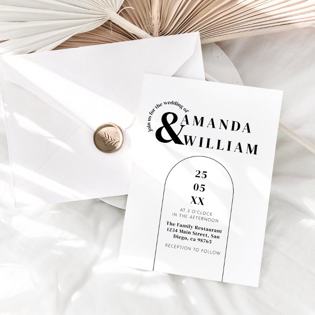 Invitación Boda simple de código QR moderno mínimo (Subido por el creador)