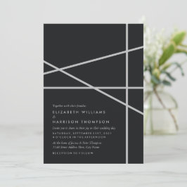Invitación Boda simple de estilo geométrico