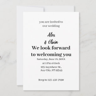 Invitación Boda simple de fotografías en blanco y negro