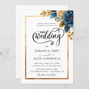 Invitación Boda simple de girasol