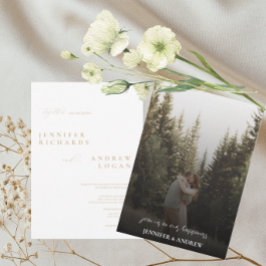 Invitación Boda simple de guiones fotográficos