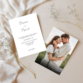 Invitación Boda simple de guiones fotográficos