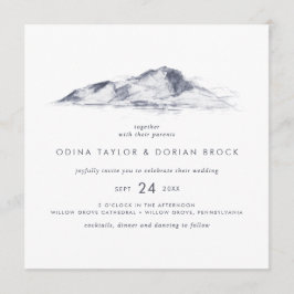 Invitación Boda simple de Mountain Square