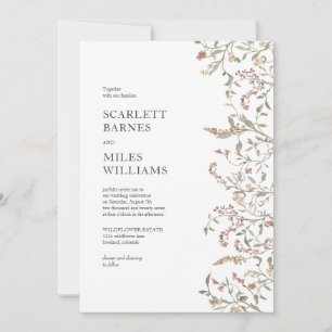 Invitación Boda simple del Boho botánico