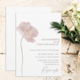 Invitación Boda simple del Boho de Flor Silvestre