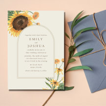Boda simple del Boho del girasol