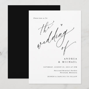 Invitación Boda Simple Elegante Moderno Minimalista