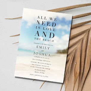 Invitación Boda Simple en la Playa
