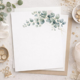 Invitación Boda simple Eucalyptus Blank
