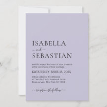 Boda Simple Lavanda Ligera