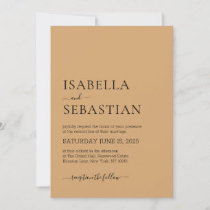 Invitación Boda Simple Madera Robusta