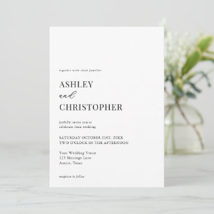Invitación Boda Simple Moderna y Elegante