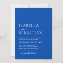 Boda Simple Moderno Cobalto Azul