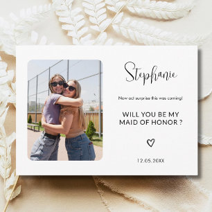 Invitación Boda Simple Personalizada ¿Serás Mi Dama de Honor?