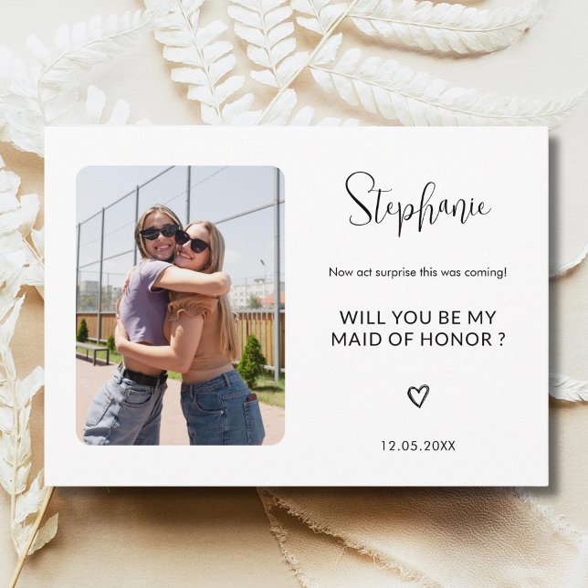 Invitación Boda Simple Personalizada ¿Serás Mi Dama de Honor? (Subido por el creador)
