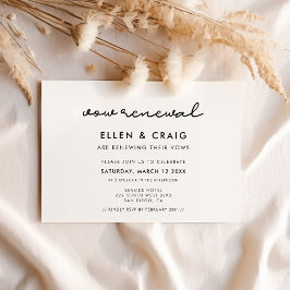 Invitación Boda simple Renovación de votos