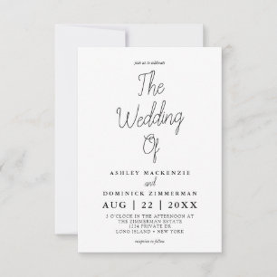 Invitación Boda Simple Y Cuidadoso