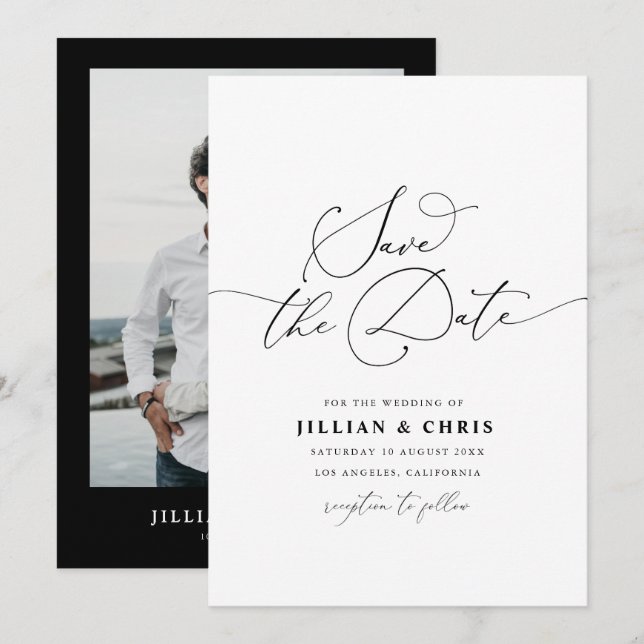 Invitación Boda simple y elegante (Anverso / Reverso)