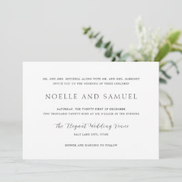 Invitación Boda Simple y Elegante