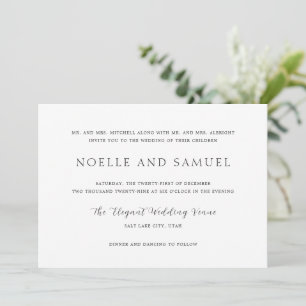 Invitación Boda Simple y Elegante