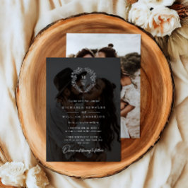 Invitación Boda Simple y Elegante con Superposición de Texto 