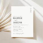 Invitación Boda simple y elegante de presupuesto<br><div class="desc">Elevar la estética boda sin romper el banco. Esta invitación a una boda económica presenta un diseño limpio y elegante con un toque de elegancia y clase. Personalízalo con tus nombres y detalles de boda para un aspecto atemporal que te da el tono perfecto para tu día especial. Salta los...</div>