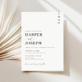 Invitación Boda simple y elegante de presupuesto