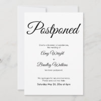 Invitación Boda simple y elegante pospuesta