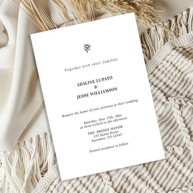 Invitación Boda Simplemente Elegante (Subido por el creador)