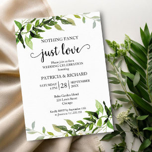 Invitación Boda Sin Adornos Solo Amor