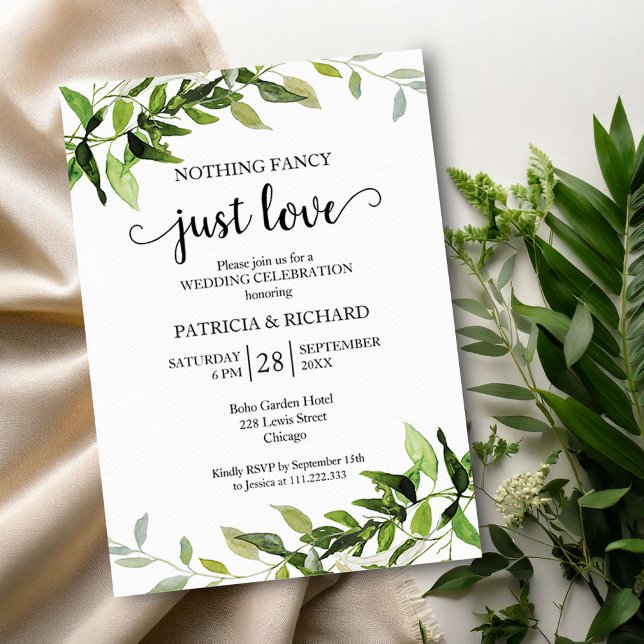 Invitación Boda Sin Adornos Solo Amor (Subido por el creador)
