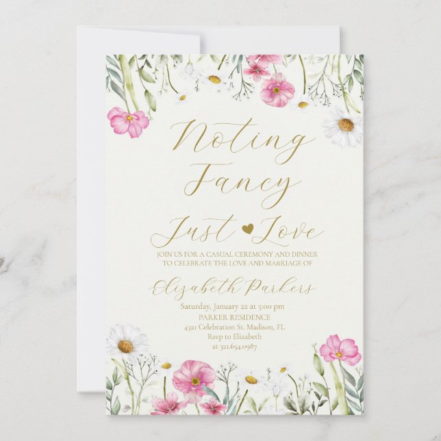 Invitación Boda sin florituras solo amor Fuga (Anverso)