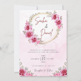 Invitación Boda sin oro rosado