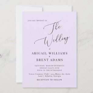 Invitación Boda sin padres de lavanda