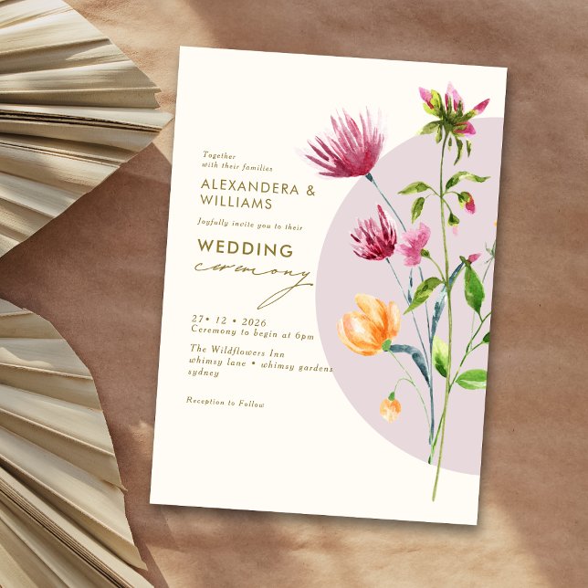 Invitación Boda singulares de flor silvestre Boho (Subido por el creador)